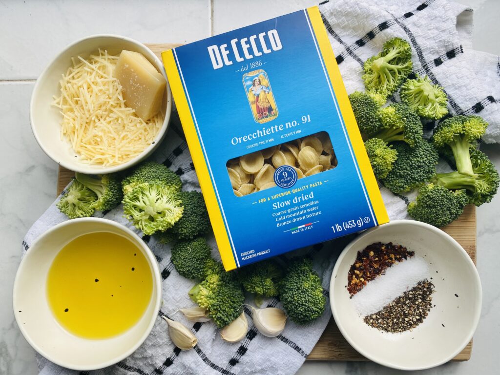 Broccoli and Sausage Orecchiette Ingredient List