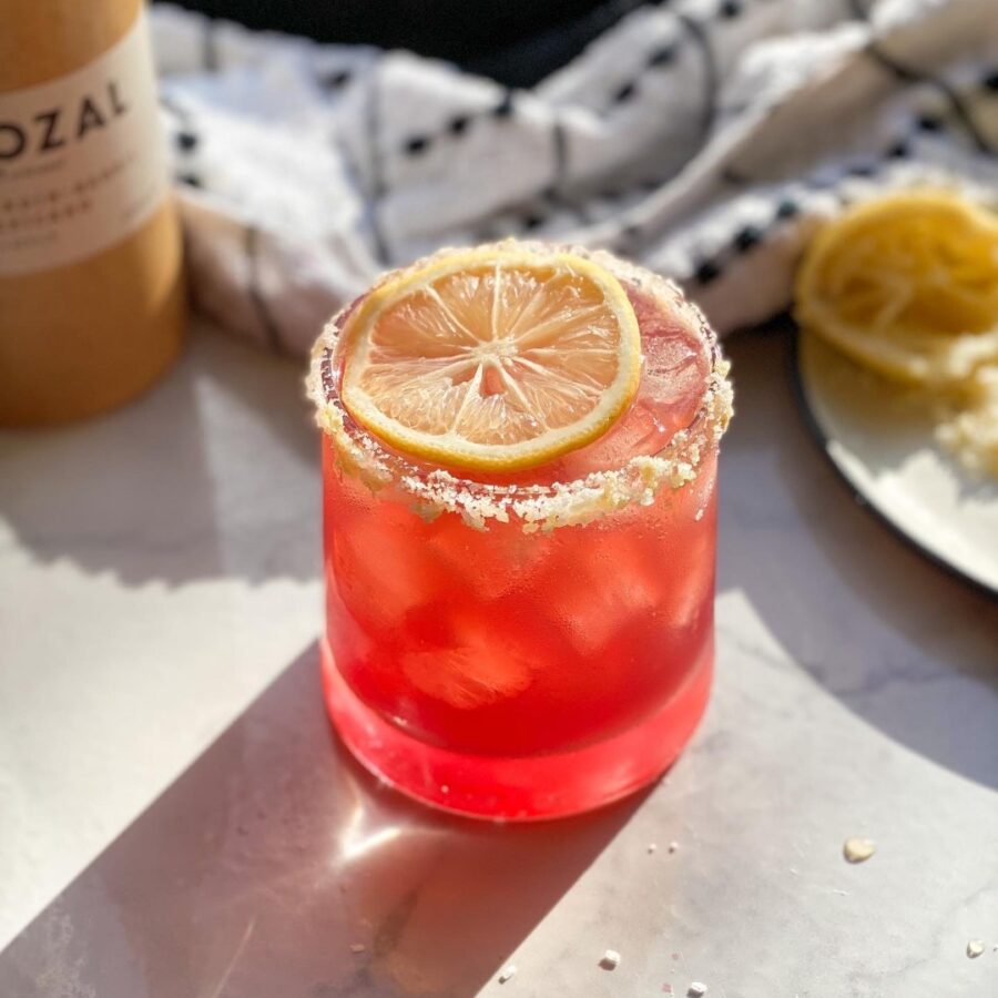 A Perfect Pomegranate Mezcal Fizz To Make Your Mouth Water